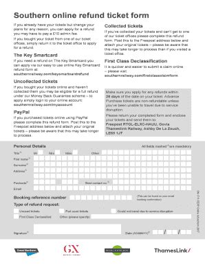 southern smart card refund|southern railway ticket refund.